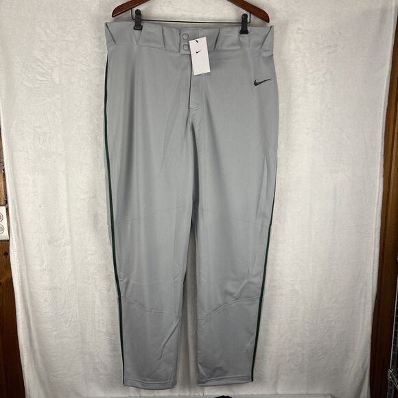 NWT Nike Men's Baseball Pants XXL Gray Dark Green Vapor Select BQ5489-059 - Picture 1 of 7